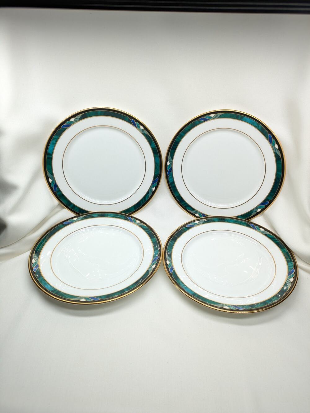 Set of 4 Lenox Kelly Debut Collection Bread Butter Plates - 6.5" Green USA
